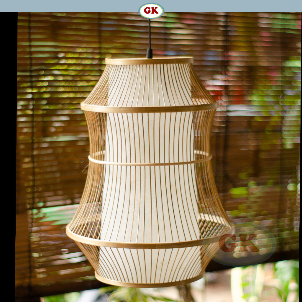 Kap Lampu Gantung Bambu JARI-JARI 07 - Handcrafted Rattan Unique Lampshade Perfect Interior Decor for Cafe, Resto, Hotel or Home.