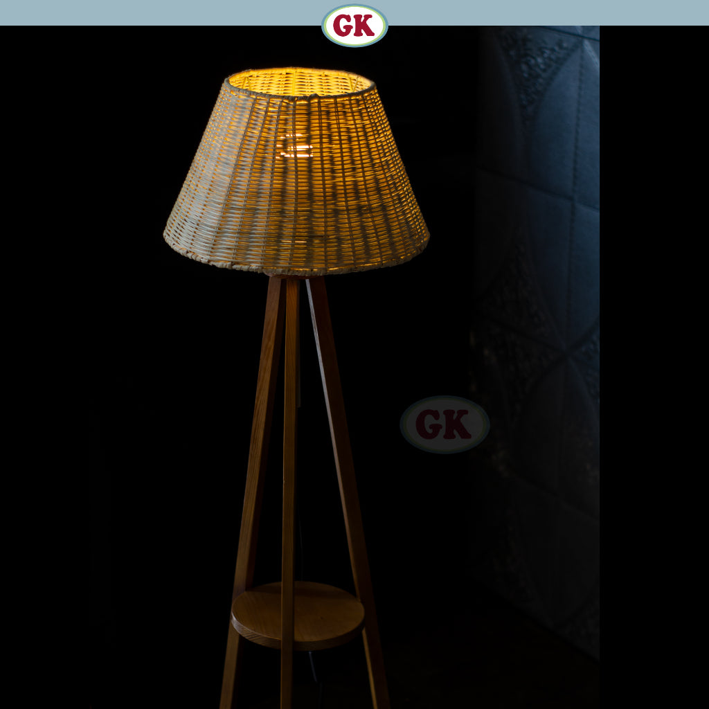 Kap Lampu Standing Rotan BASIC 72 - Handcrafted Rattan Standing Lampshade Best Interior Decor for Livingroom, Bedroom, or Longue.