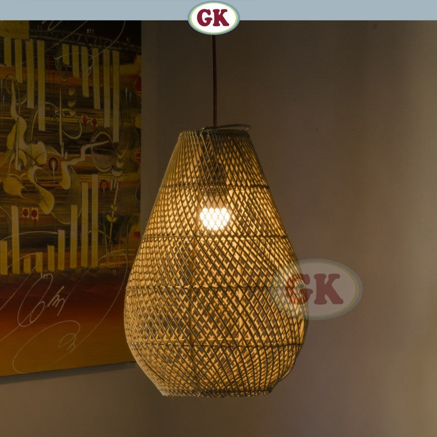 Kap Lampu Gantung Rotan BASIC 50 - Handcrafted Rattan Lampshade Perfect Interior Decor for Cafe, Resto, Hotel or Home.
