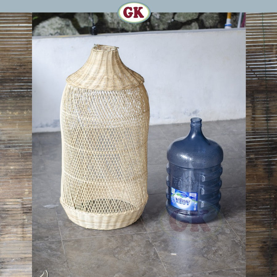 Kap Lampu Gantung Rotan BASIC 28 D40 - Rattan Unique Interior Lamp Decoration For Cozy Cafe, Resto or Home.