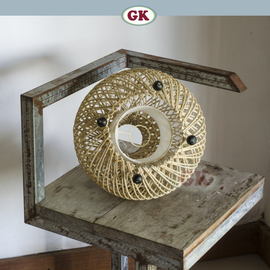 Kap Lampu Meja Rotan BASIC 84 D30 - Handcrafted Rattan Lampshade Perfect Interior Decor for Livingroom, Bedroom, or Longue.