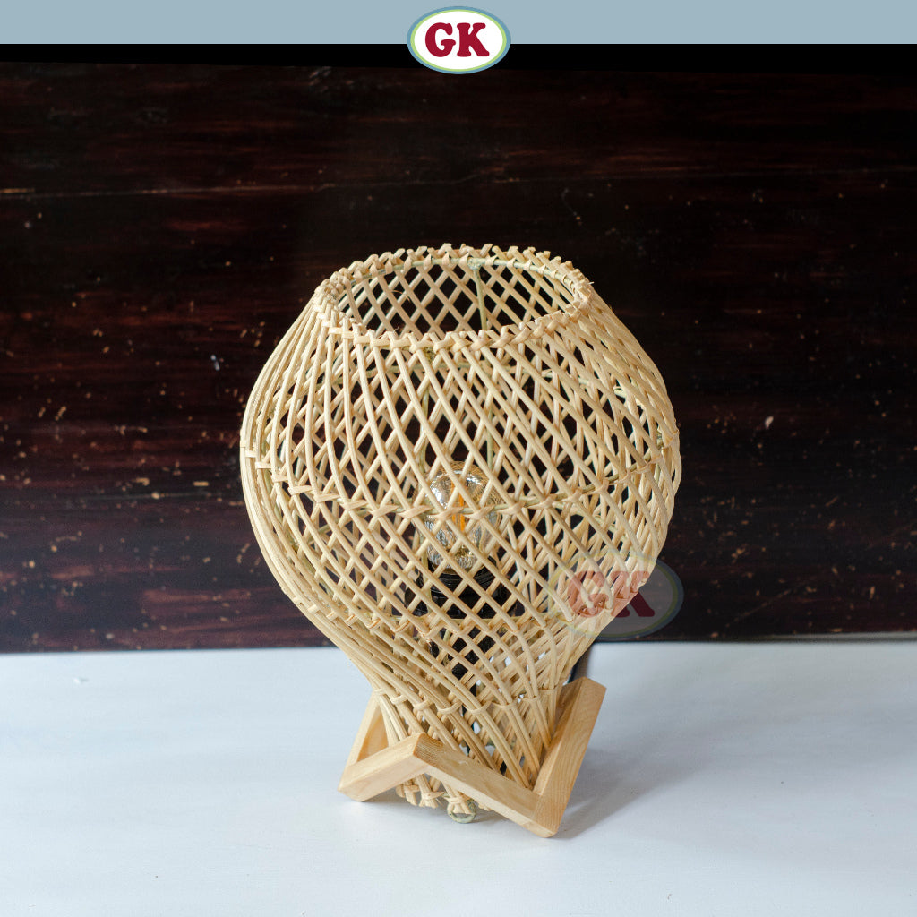 Kap Lampu Meja Rotan BASIC 47 D20 - Handcrafted Rattan Lampshade Perfect Interior Decor For Livingroom, Bedroom, or Longue.