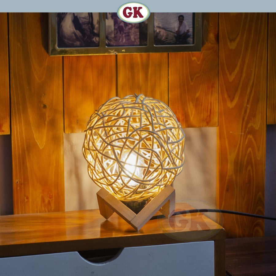 Kap Lampu Meja Rotan BASIC 87 D20 - Handcrafted Rattan Lampshade Perfect Interior Decor for Cafe, Resto, Hotel or Home.