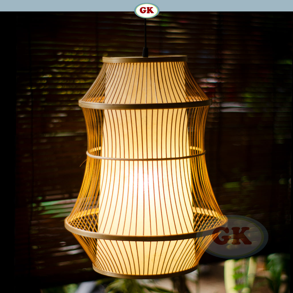 Kap Lampu Gantung Bambu JARI-JARI 07 - Handcrafted Rattan Unique Lampshade Perfect Interior Decor for Cafe, Resto, Hotel or Home.