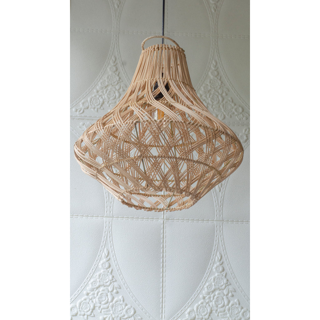 Kap Lampu Gantung Rotan BASIC 02 - Rattan Shade Lamp Decoration Rattan