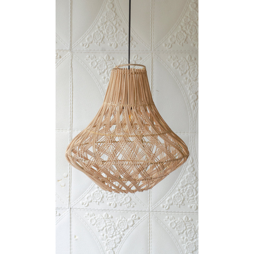Kap Lampu Gantung Rotan BASIC 02 - Rattan Shade Lamp Decoration Rattan