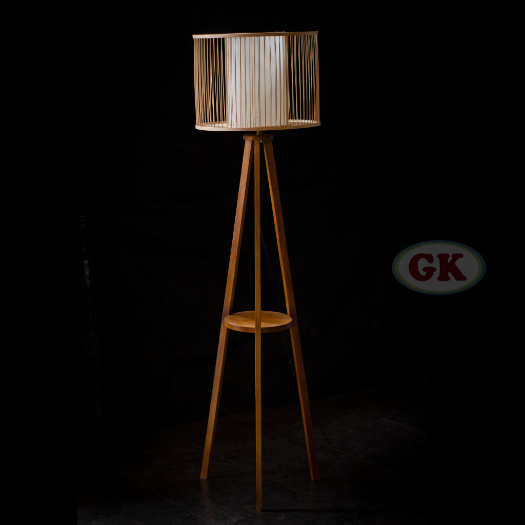 Kap Lampu Standing Rotan BASIC 71 D40 - Handcrafted Rattan Standing Lampshade Best Interior Decor for Livingroom, Bedroom, or Longue.