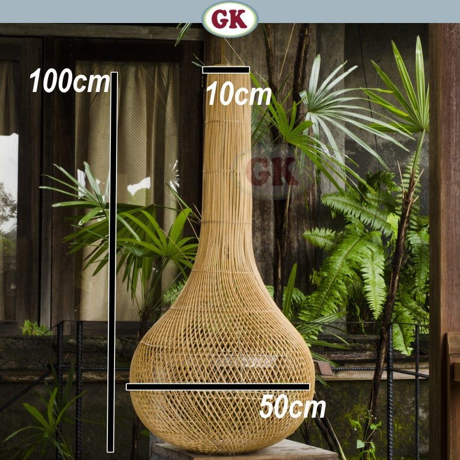 Kap Lampu Standing BASIC 67 - Handcrafted Rattan Standing Lampshade Best Interior Decor for Livingroom, Bedroom, or Longue.