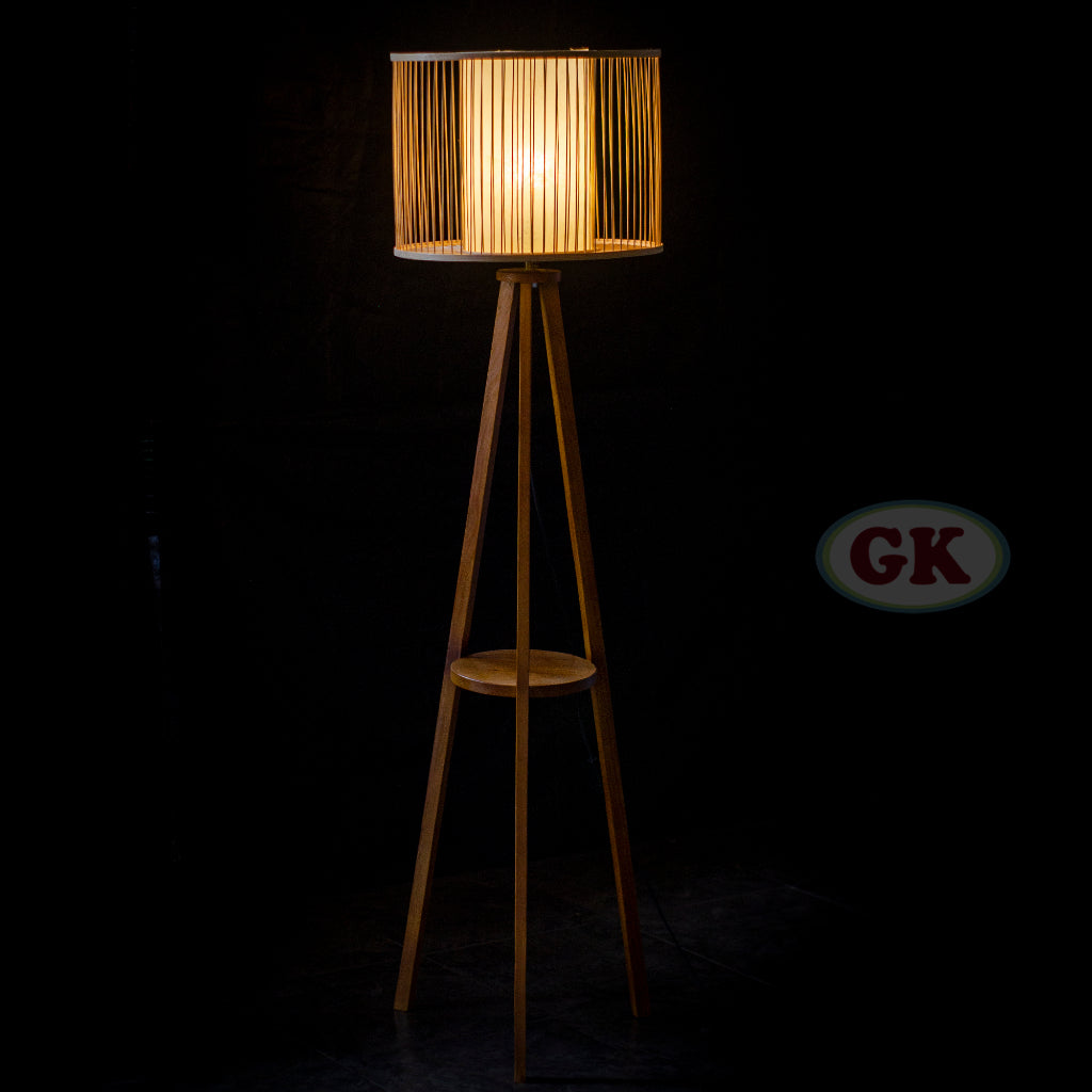 Kap Lampu Standing Rotan BASIC 71 D40 - Handcrafted Rattan Standing Lampshade Best Interior Decor for Livingroom, Bedroom, or Longue.