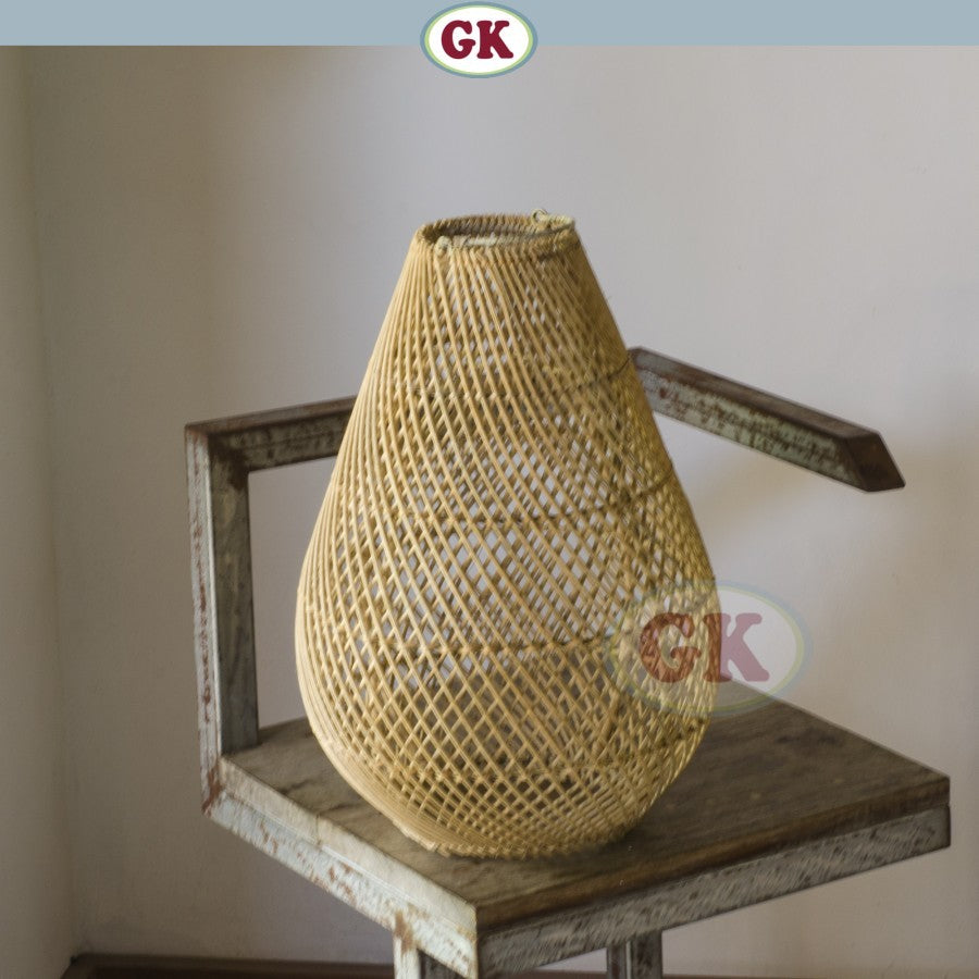Kap Lampu Gantung Rotan BASIC 50 - Handcrafted Rattan Lampshade Perfect Interior Decor for Cafe, Resto, Hotel or Home.