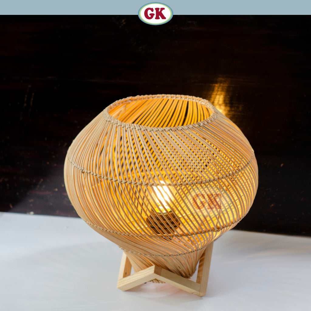 Kap Lampu Sudut BASIC 57 D30 - Handcrafted Rattan Lampshade Perfect Interior Decor for Livingroom, Bedroom, or Longue.