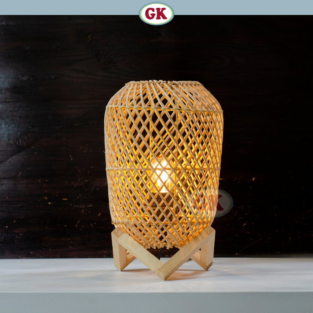 Kap Lampu Meja BASIC 65 D18 - Handcrafted Rattan Lampshade Perfect Interior Decor for Livingroom, Bedroom, or Longue.