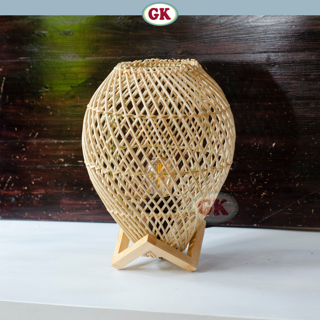 Kap Lampu Meja BASIC 63 D20 - Handcrafted Rattan Lampshade Perfect Interior Decor for Livingroom, Bedroom, or Longue.