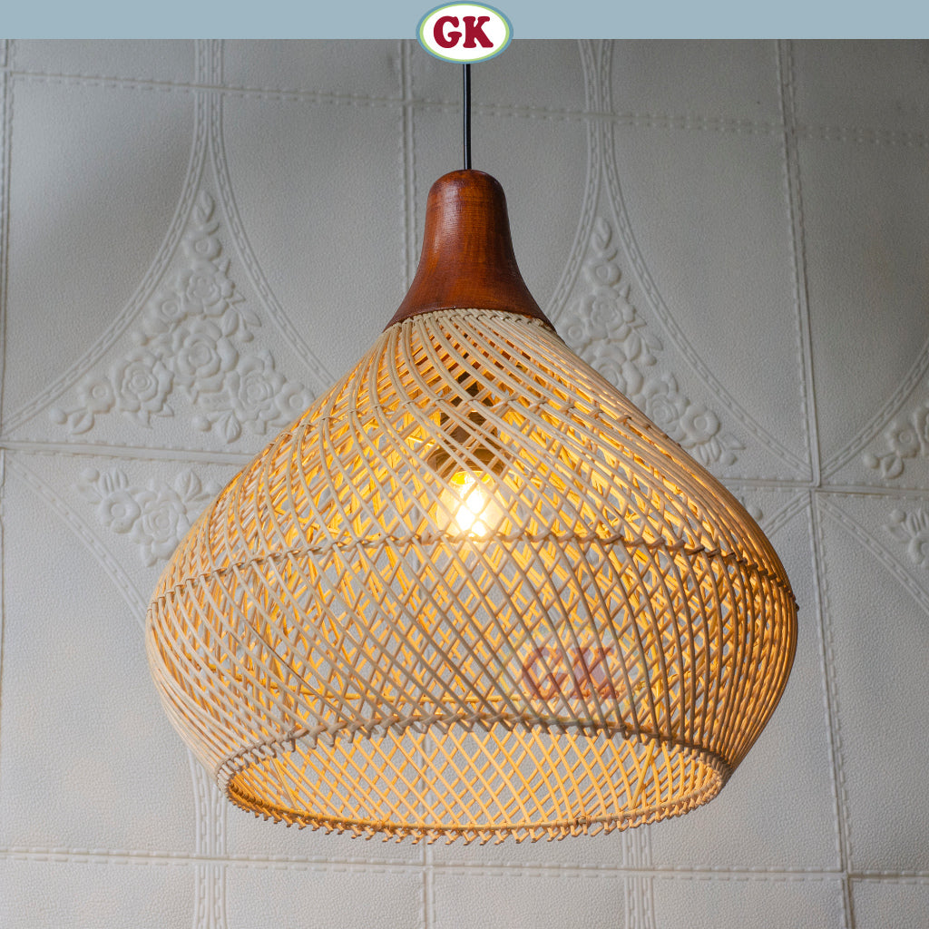 [Bundling] Kap Lampu Gantung Rotan KUBAH Set 01 3 Model