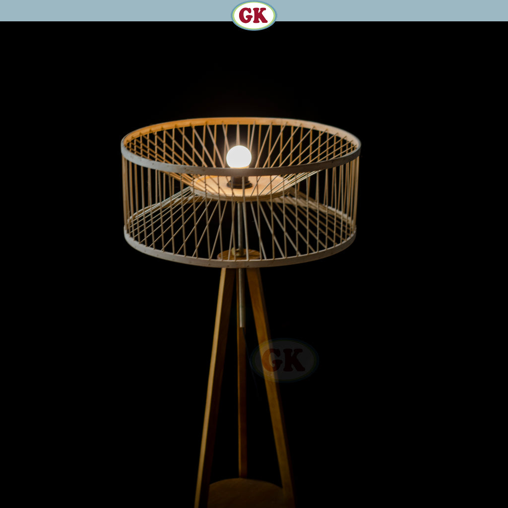 Kap Lampu Standing Rotan BASIC 75 - Handcrafted Rattan Standing Lampshade Best Interior Decor for Livingroom, Bedroom, or Longue.