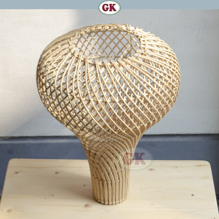 Kap Lampu Gantung Rotan BASIC 43 D30 - Rattan Unique Interior Lamp Decoration For Cozy Cafe, Resto or Home.
