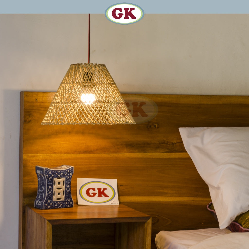 Kap Lampu Gantung Rotan BASIC 91 D30 - Handcrafted Rattan Lampshade Perfect Interior Decor For Cafe, Resto, or Home.