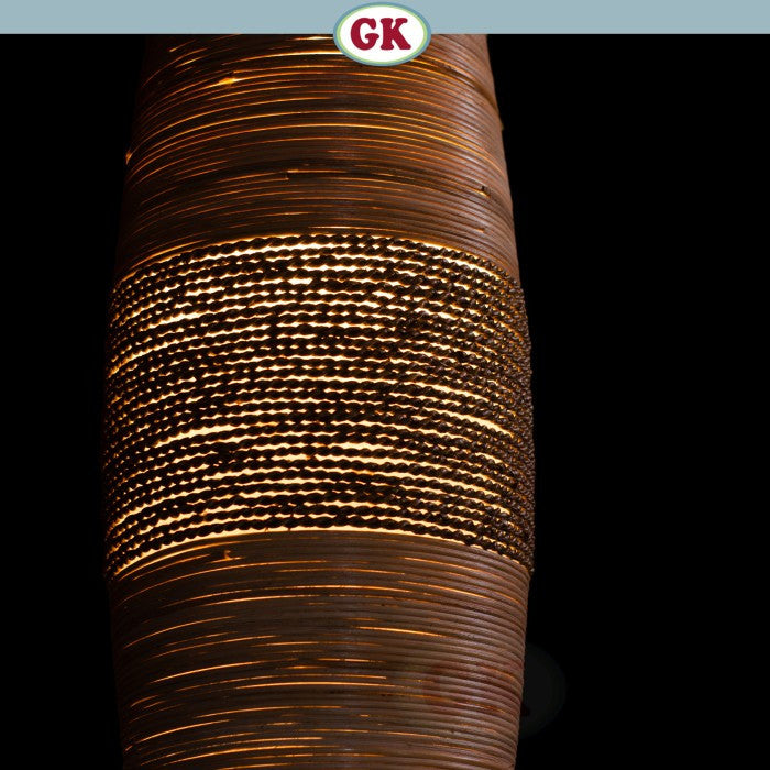 Kap Lampu Gantung Rotan RUSTIC 37 D25 - Artistic Rattan Lampshade Perfect Interior Decor for Livingroom, Bedroom, or Longue.