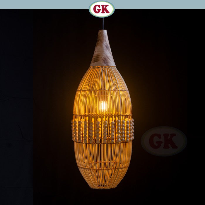 Kap Lampu Gantung Rotan KUBAH 18 - Dekorasi Lampu Unik Estetik Hias