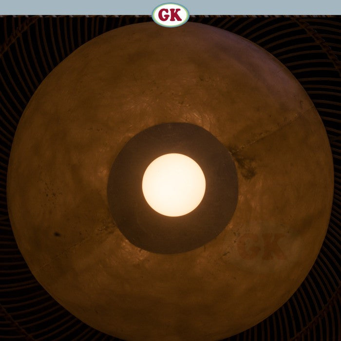 Kap Lampu Gantung Rotan FIBER 02 D50 - Artistic Rattan Lampshade Perfect Interior Decor for Livingroom, Bedroom, or Longue.