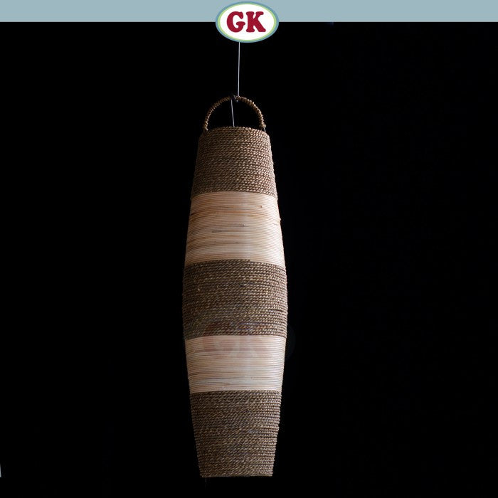 Kap Lampu Gantung Rotan RUSTIC 37 D25 - Artistic Rattan Lampshade Perfect Interior Decor for Livingroom, Bedroom, or Longue.