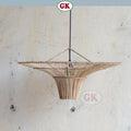 Kap Lampu Gantung Rotan RUSTIC 05 - Artistic Rattan Lampshade Perfect Interior Decor for Livingroom, Bedroom, or Longue.