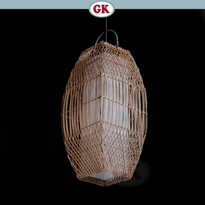 Kap Lampu Gantung Rotan LENTERA 13 D20 - Artistic Rattan Lampshade Perfect Interior Decor for Cafe, Resto, Hotel or Home.