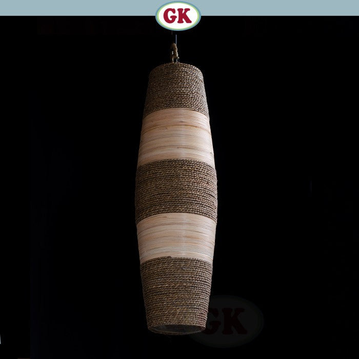 Kap Lampu Gantung Rotan RUSTIC 37 D25 - Artistic Rattan Lampshade Perfect Interior Decor for Livingroom, Bedroom, or Longue.