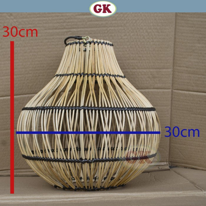 Kap Lampu Gantung Rotan BASIC 18 - Onion Rattan Decorative Light