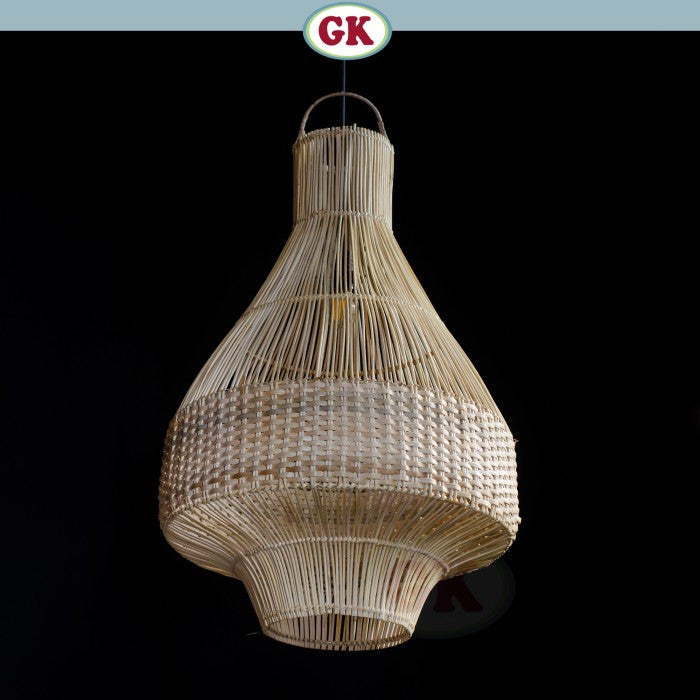 Kap Lampu Gantung Rotan BASIC 39 D40 - Handcrafted Rattan Lampshade Perfect Interior Decor for Cafe, Resto, or Home.