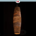 Kap Lampu Gantung Rotan RUSTIC 37 D25 - Artistic Rattan Lampshade Perfect Interior Decor for Livingroom, Bedroom, or Longue.