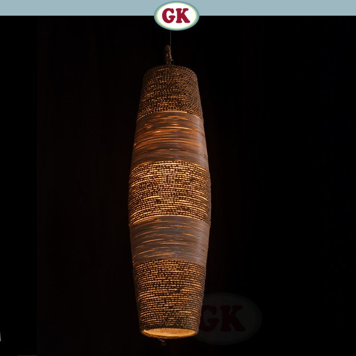 Kap Lampu Gantung Rotan RUSTIC 37 D25 - Artistic Rattan Lampshade Perfect Interior Decor for Livingroom, Bedroom, or Longue.