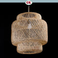 Kap Lampu Gantung Rotan BASIC 40 D50 - Rattan Unique Lantern Ornamental For Natural Atmosphere in Home, Resto, Cafe, Hotel, or Villa.