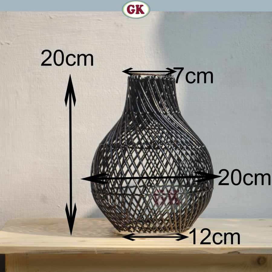 Kap Lampu Gantung Rotan BASIC 47 - Handcrafted Rattan Lampshade Perfect Interior Decor for Cafe, Resto, or Home.