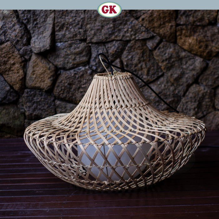 Kap Lampu Gantung Rotan FIBER 01 D60 - Artistic Rattan Butterfly Lampshade Perfect Interior Decor for Livingroom, Bedroom, or Longue.