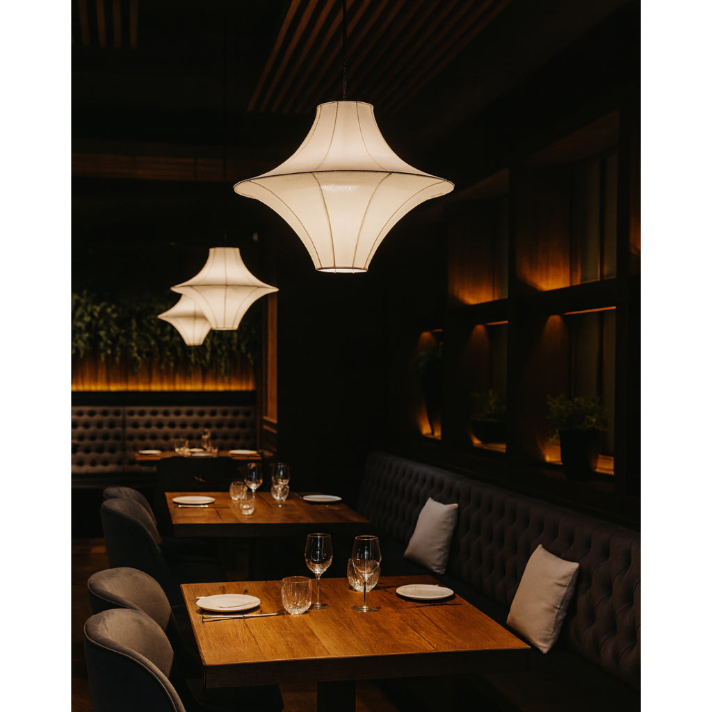 Kap Lampu Gantung Kain LENTERA 39 D60 - Handcrafted Lampshade Perfect Interior Decor for Cafe, Resto, Hotel or Home.