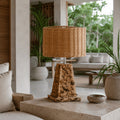 Kap Lampu Meja Rotan RUSTIC 18 D30 - Handwoven Rattan Table Lampshade Elegant Natural Decor for Bedroom, Livingroom, Lounge or Workspace.