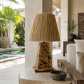 Kap Lampu Meja Rotan RUSTIC 19 D30 - Handwoven Rattan Table Lampshade Elegant Natural Decor for Bedroom, Livingroom, Lounge or Workspace.