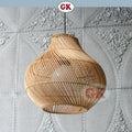 Kap Lampu Gantung Rotan BASIC 33 D30 - Rattan Unique Interior Lamp Decoration For Cozy Cafe, Resto or Home.