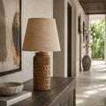 Kap Lampu Meja Rotan RUSTIC 22 D30 - Handwoven Rattan Table Lampshade Elegant Natural Decor for Bedroom, Livingroom, Lounge or Workspace.