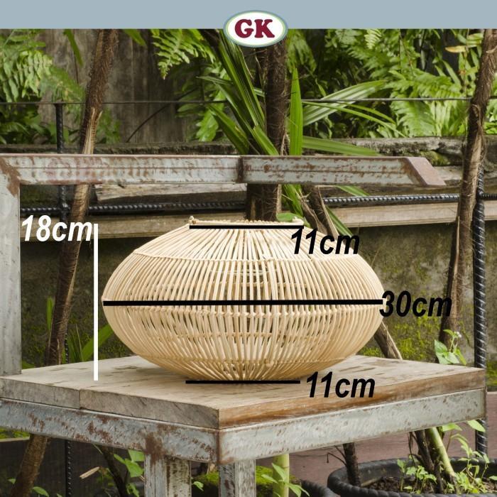 Kap Lampu Gantung Rotan BASIC 10 D30 - Lampion Dekorasi Rattan Gantung