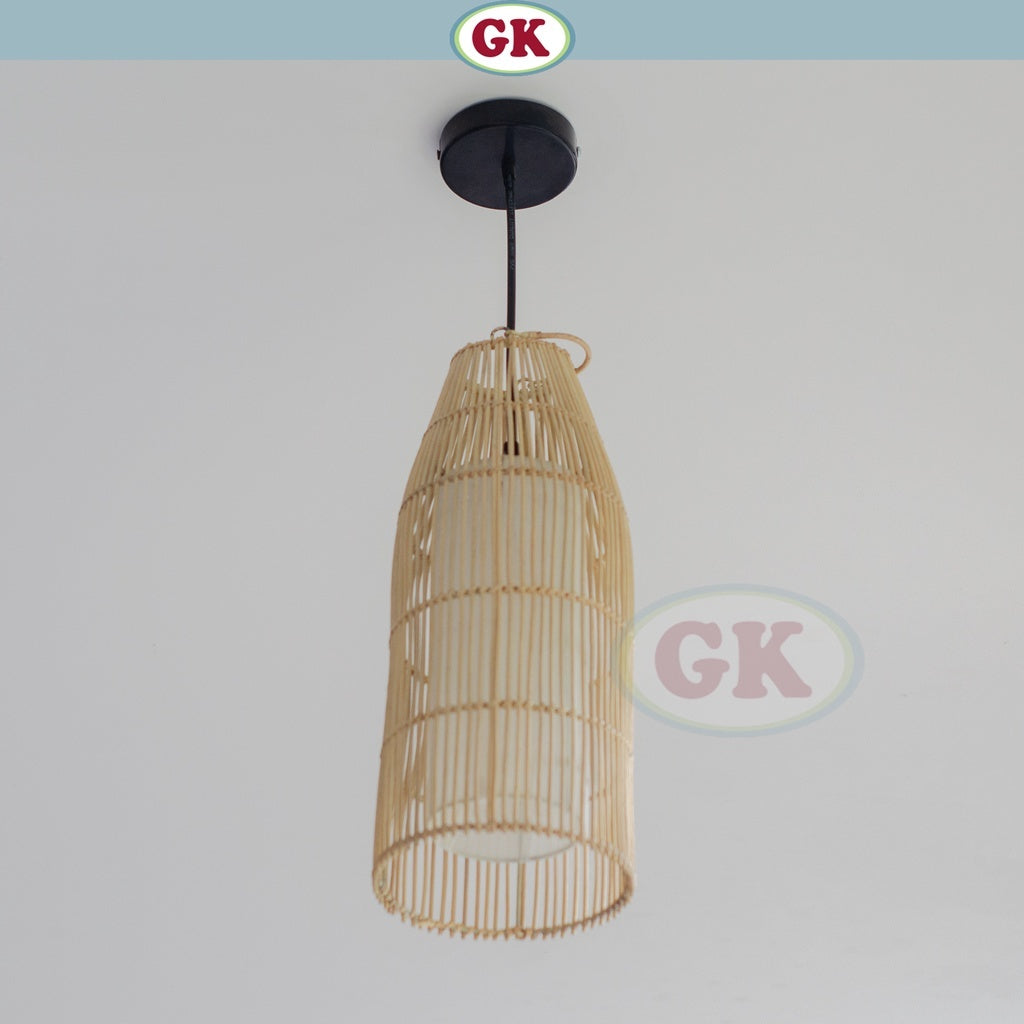 Kap Lampu Gantung Rotan LENTERA 06 D17 - Handcrafted Rattan Lampshade Perfect Interior Decor for Cafe, Resto, Hotel or Home.