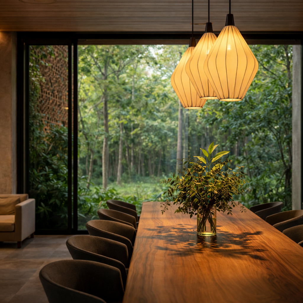 Kap Lampu Gantung Kain LENTERA 41 D30 - Handcrafted Lampshade Perfect Interior Decor for Cafe, Resto, Hotel or Home.