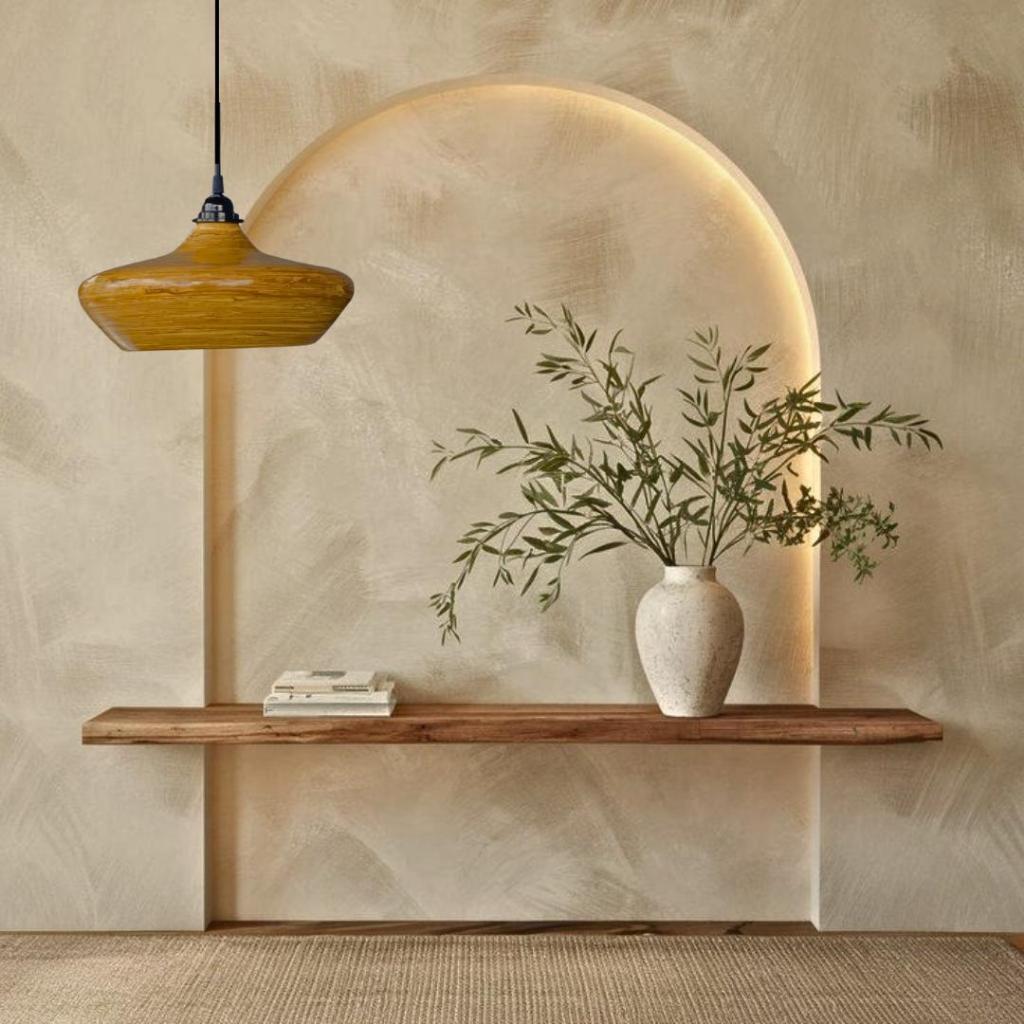 Kap Lampu Gantung Bambu BAMBOO 03 - Handcrafted Rattan Elegant Lampshade Best Interior Decor for Cafe, Resto, Hotel or Home.