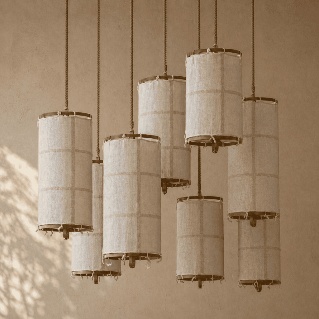 Kap Lampu Gantung Kain LENTERA 25 D30 - Handcrafted Lampshade Perfect Interior Decor for Cafe, Resto, Hotel or Home.