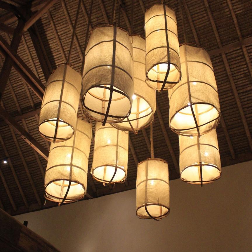 Kap Lampu Gantung Kain LENTERA 25 D30 - Handcrafted Lampshade Perfect Interior Decor for Cafe, Resto, Hotel or Home.