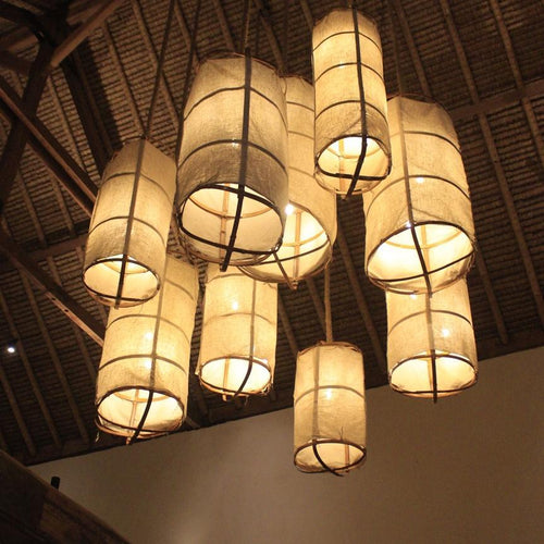 Kap Lampu Gantung Kain LENTERA 25 D30 - Handcrafted Lampshade Perfect Interior Decor for Cafe, Resto, Hotel or Home.