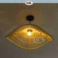 Kap Lampu Gantung Rotan RUSTIC 08 - Artistic Rattan Lampshade Perfect Interior Decor for Livingroom, Bedroom, or Longue.