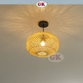 Kap Lampu Gantung Rotan BASIC 45 D30 - Rattan Unique Interior Lamp Decoration For Cozy Cafe, Resto or Home.