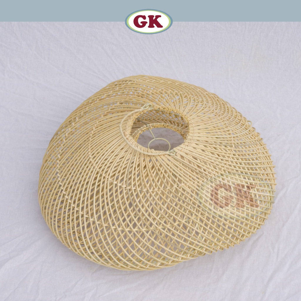 Kap Lampu Gantung Rotan BASIC 48 D50 - Handcrafted Rattan Lampshade Perfect Interior Decor For Cafe, Resto, or Home.